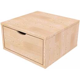 Cube de rangement bois 50x50 cm + tiroir