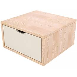 Cube de rangement bois 50x50 cm + tiroir