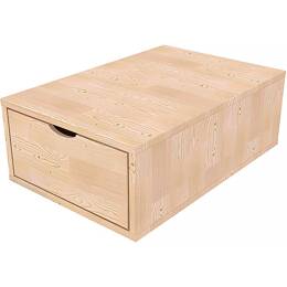 Cube de rangement bois 75x50 cm + tiroir