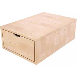Cube de rangement bois 75x50 cm + tiroir