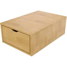 Cube de rangement bois 75x50 cm + tiroir