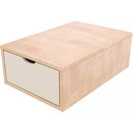 Cube de rangement bois 75x50 cm + tiroir
