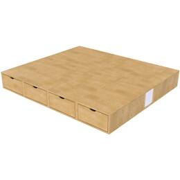 Lit double avec rangement tiroirs Cube - 160x200 160x200