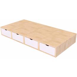 Lit 1 place avec rangement 90x200 Cube 90x200