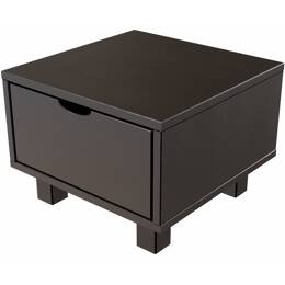Table de chevet bois Cube + tiroir