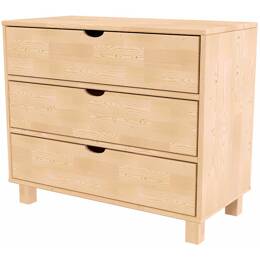 Commode bois 3 tiroirs Cube