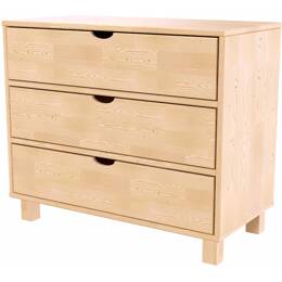 Commode bois 3 tiroirs Cube