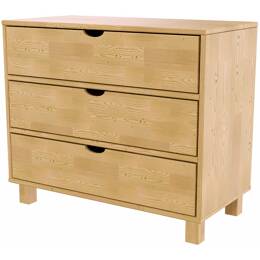 Commode bois 3 tiroirs Cube