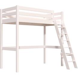 Lit mezzanine 1 place bois Sylvia 90x200 échelle inclinée 90x200
