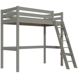 Lit mezzanine 1 place bois Sylvia 90x200 échelle inclinée 90x200