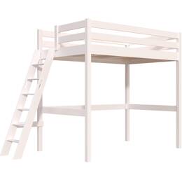 Lit mezzanine 1 place bois Sylvia 120x200 échelle inclinée 120x200
