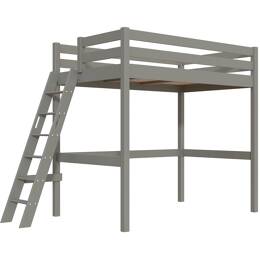 Lit mezzanine 1 place bois Sylvia 120x200 échelle inclinée 120x200