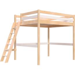 Lit mezzanine 2 places bois Sylvia 160x200 échelle inclinée 160x200