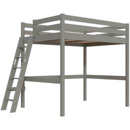 Lit mezzanine 2 places bois Sylvia 140x190 échelle inclinée 140x190