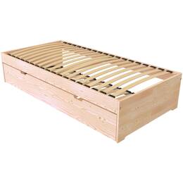 Lit gigogne 90x190 Malo pin massif 90x190