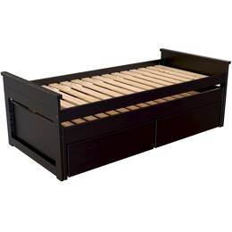 Lit Gigogne 90x200 Maxi en bois + tiroirs de rangement 90x200