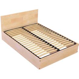 Lit coffre 2 places en bois avec tête de lit -  140x190 140x190
