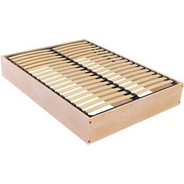 Lit coffre 2 places bois massif robuste - 140x190 140x190