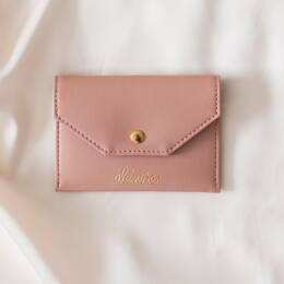 Porte-cartes Bouton d’or vieux rose