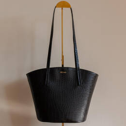 Mini Cabas Mimosa noir croco