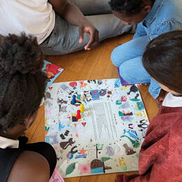 Jeu de société - Jeu de l'oie géant et nomade en tissu