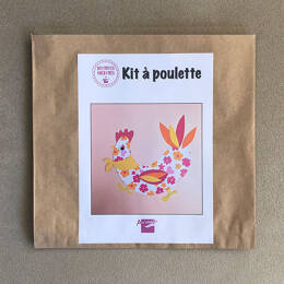 PÂQUES Kit créatif - Fabrique une carte avec une POULETTE pré-découpée
