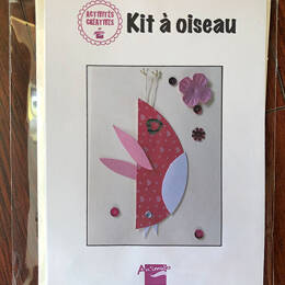Kit créatif - Fabrique une carte avec un OISEAU en papiers pré-découpés