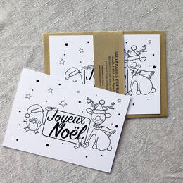 Carte(s) pour Noël à colorier