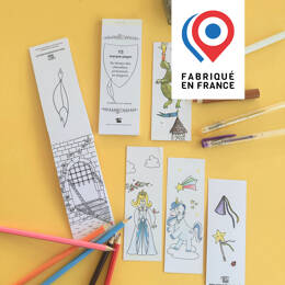 COLORIAGE - Bloc 15 marque-pages à colorier sur le thème des châteaux - À détacher