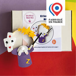 KIT CRÉATIF - fabrique une déco MAGIE avec un cercle en bois - à coller