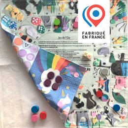 Double jeux oie/ludo géant nomade en tissu