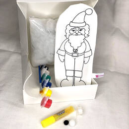 KIT CRÉATIF - Poupée Père Noël en tissu à peindre