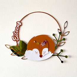 Déco CERCLE pour naissance ou anniversaire à personnaliser - montgolfière | renard | pingouin