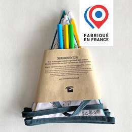 Guirlande de fanions en tissu à colorier - option à coudre