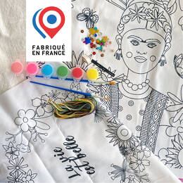 KIT COUTURE - tote-bag FRIDA en tissu à personnaliser et à coudre -avec kit de démarrage pour la personnalisation