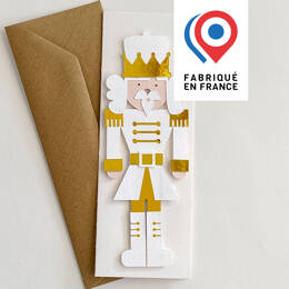 CARTE À CRÉER - Casse-noisette à coller - carte de Noël