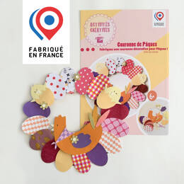 KIT CRÉATIF - Fabrique une couronne décorative en papiers pour Pâques