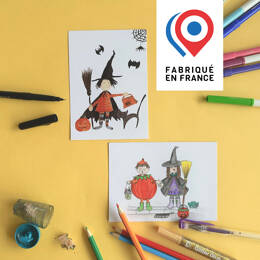 CARTE POSTALE - duo de carte pour Halloween