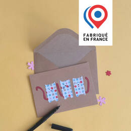 CARTE POSTALE - Carte postale avec 3 chats - enveloppe incluse