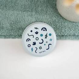 Boîte à savon 3 en 1 - 100% recyclée - Ronde - Bleu