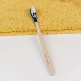 Brosse à dents en bois à tête rechargeable - La Maline - Bleu - MEDIUM - Non personnalisé