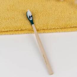 Brosse à dents en bois à tête rechargeable - La Maline - Vert - MEDIUM - Non personnalisé