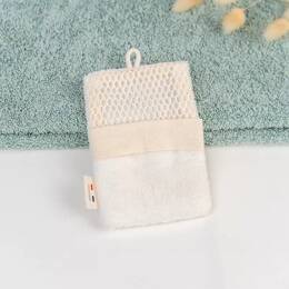 Gant sauve-savon 2 en 1 - matières revalorisées - Blanc