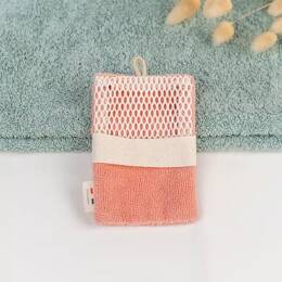 Gant sauve-savon 2 en 1 - matières revalorisées - Rose