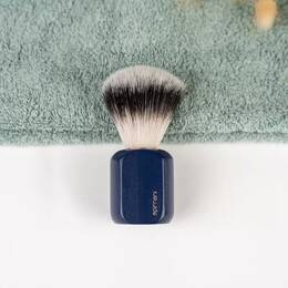 Blaireau de rasage - Bois de hêtre français - Bleu