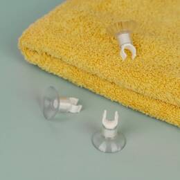 Porte brosse à dents ventouse - Clips - Blanc