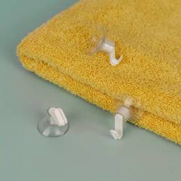 Crochet ventouse pour la Salle de bain - Support mural - Blanc