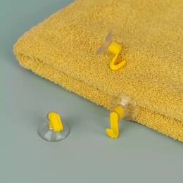 Crochet ventouse pour la Salle de bain - Support mural - Jaune