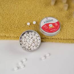 Dentifrice à croquer certifié bio - 60 pastilles à la Fraise - Enfant