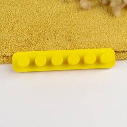 Porte-brosses à dents mural - Familiale - Pour 5 - Jaune